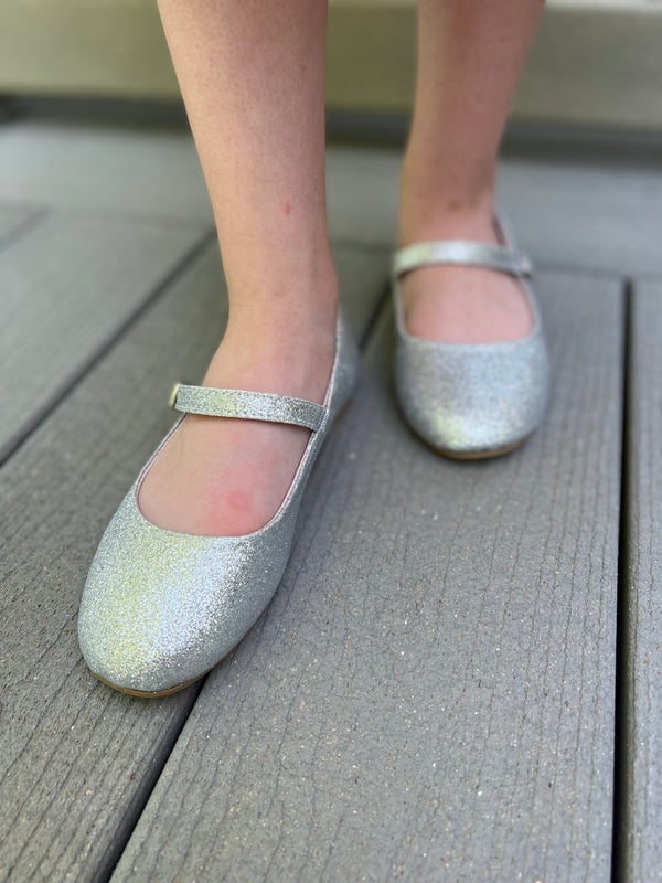 GIRLS GLITTER BALLET FLAT