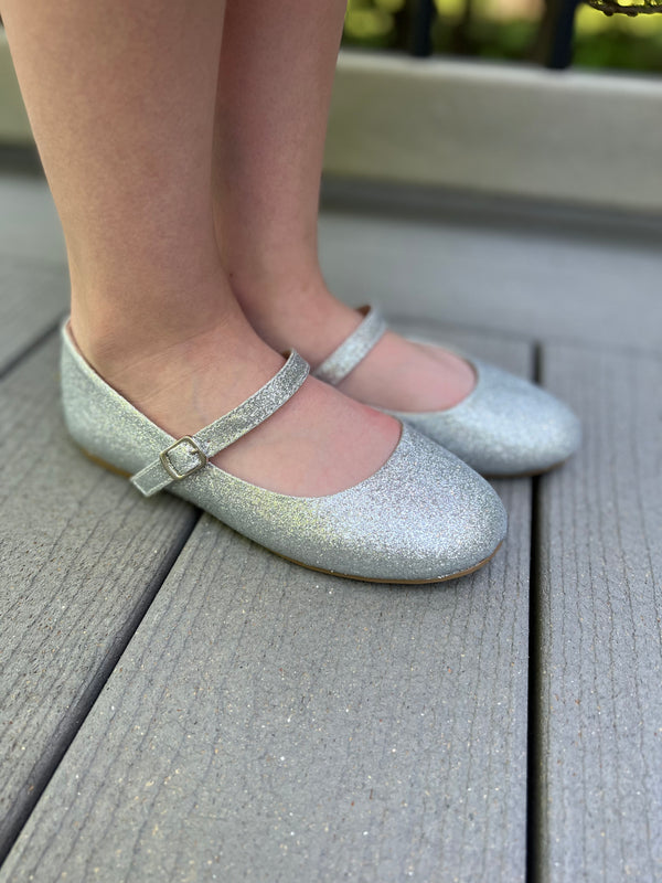 GIRLS GLITTER BALLET FLAT