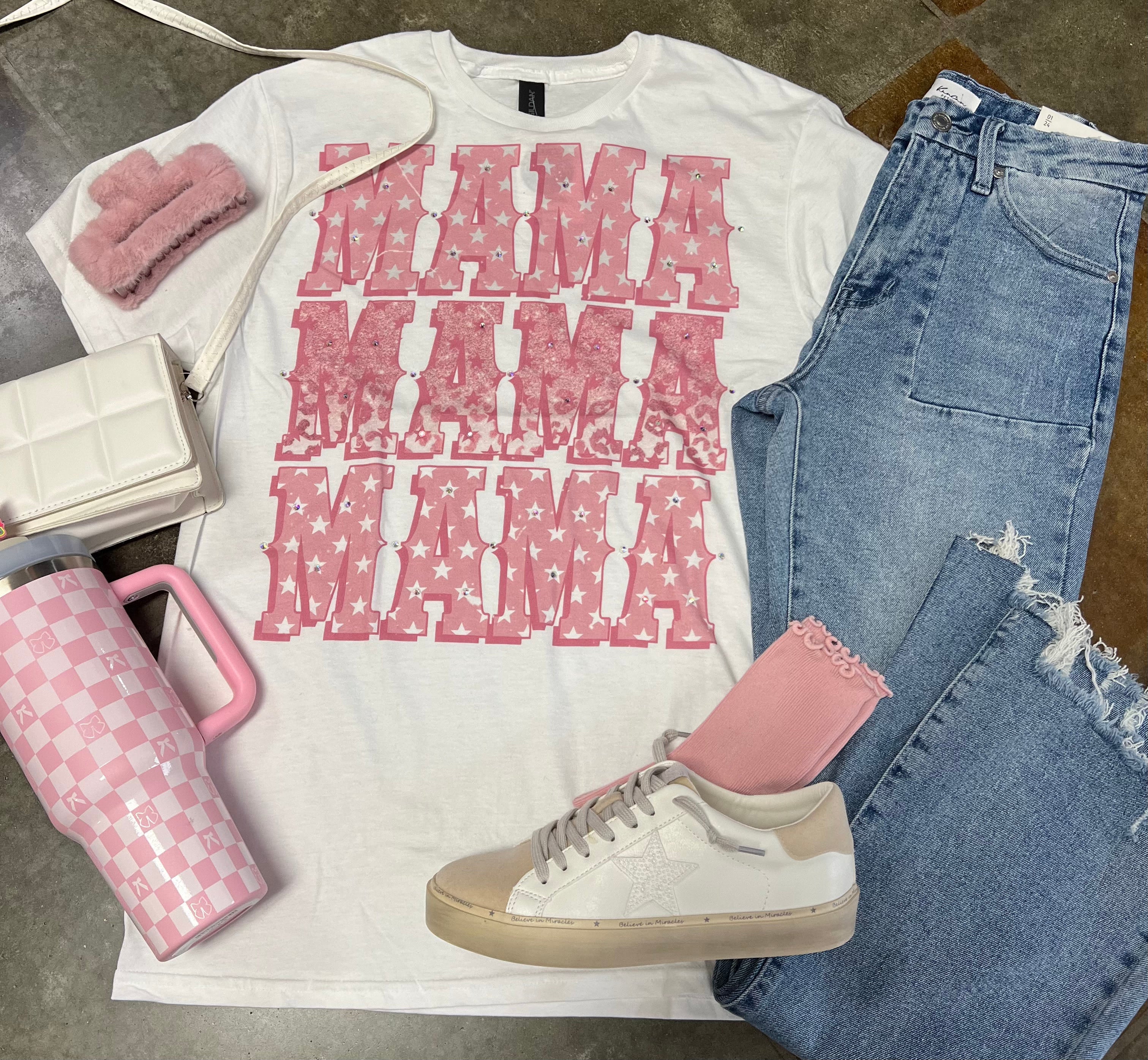 MAMA RHINESTONE TEE